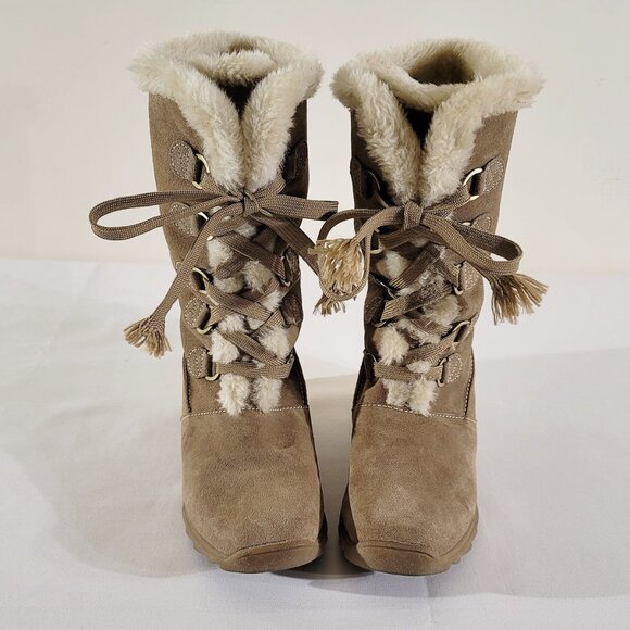 SPORTO JOJO Womens US 9.5M Suede Faux Fur Insulated Waterproof Shearling Boots - Picture 3 of 10